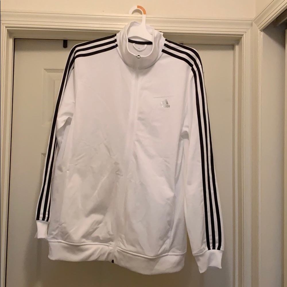 Brand New White Adidas Jacket With Tags